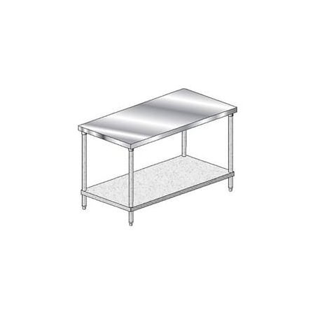 Aero Aero Manufacturing Workbench W/Undershelf, 16 Ga. 430 Series Stainless, 48"Wx36"D 4TG-3648